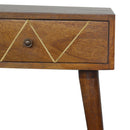 Geometric Brass Inlay Nightstand