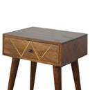 Geometric Brass Inlay Nightstand