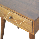 Geometric Brass Inlay Nightstand