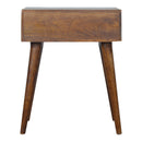 Geometric Brass Inlay Nightstand