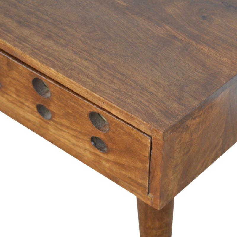 Chestnut Brass Cut out Nightstand