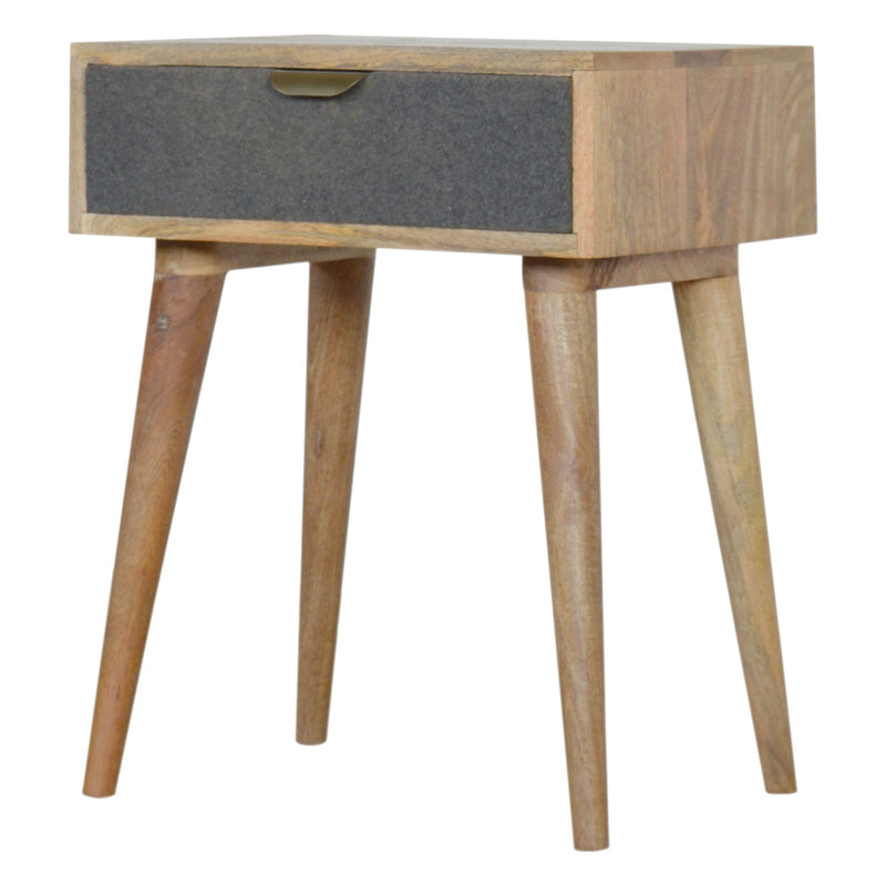 Grey Tweed Nightstand