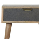 Grey Tweed Nightstand