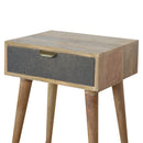 Grey Tweed Nightstand