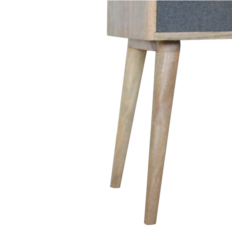 Grey Tweed Nightstand