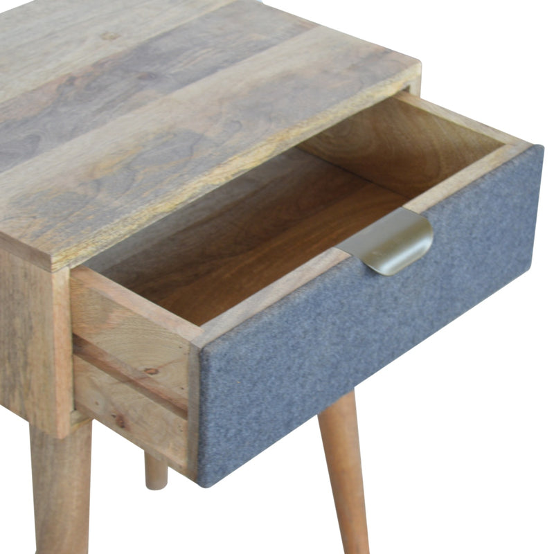 Grey Tweed Nightstand