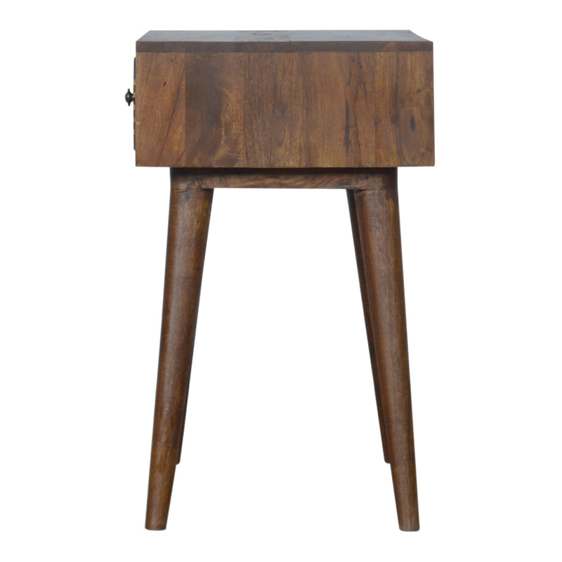 Brass Inlay Chevron Nightstand