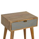Sleek Cement Brass Inlay Nightstand