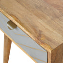 Sleek Cement Brass Inlay Nightstand