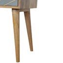 Sleek Cement Brass Inlay Nightstand