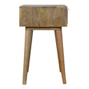 Sleek Cement Brass Inlay Nightstand