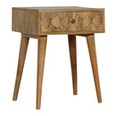 Pineapple Carved Oak-ish Nightstand