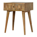 Pineapple Carved Oak-ish Nightstand