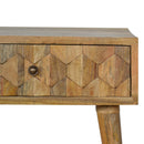 Pineapple Carved Oak-ish Nightstand