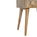 Pineapple Carved Oak-ish Nightstand