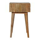 Pineapple Carved Oak-ish Nightstand