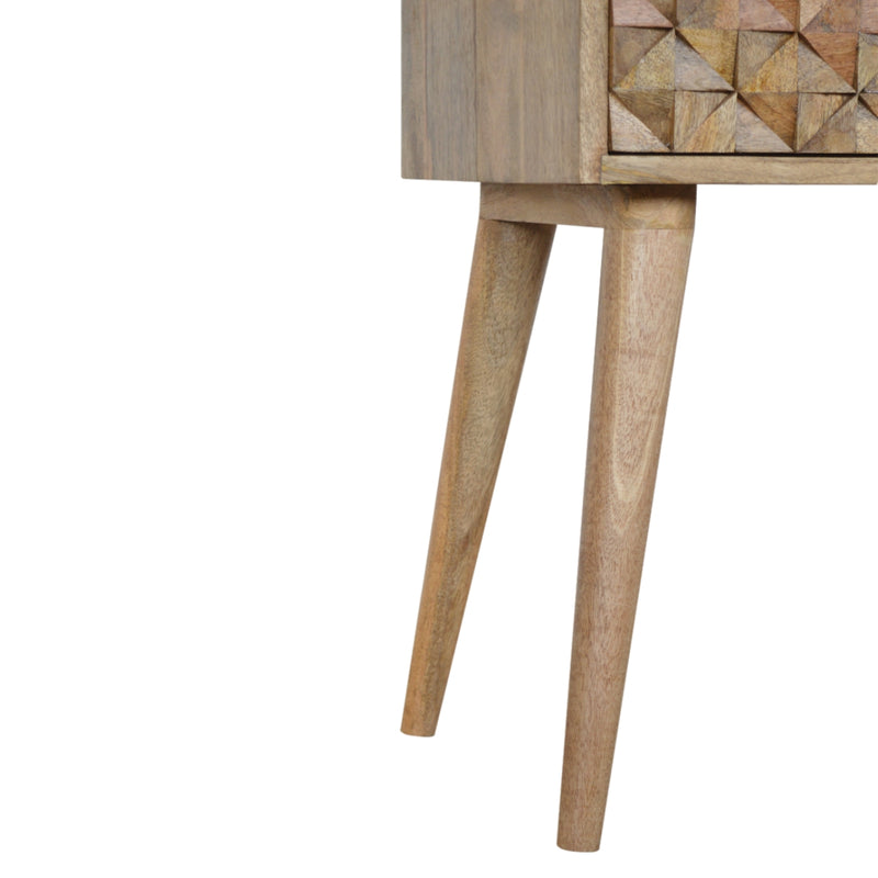 Diamond Carved Nightstand