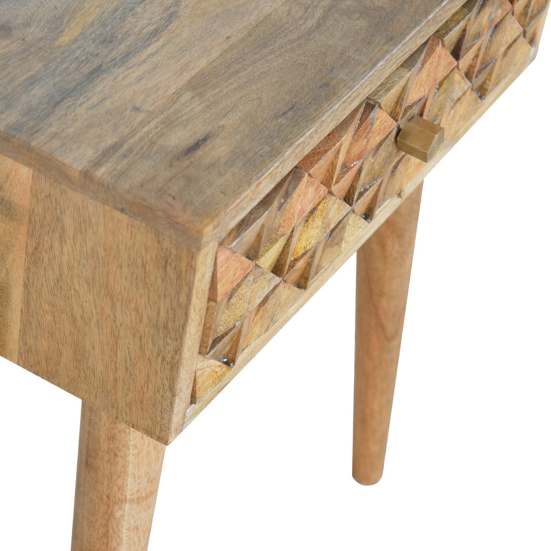 Diamond Carved Nightstand