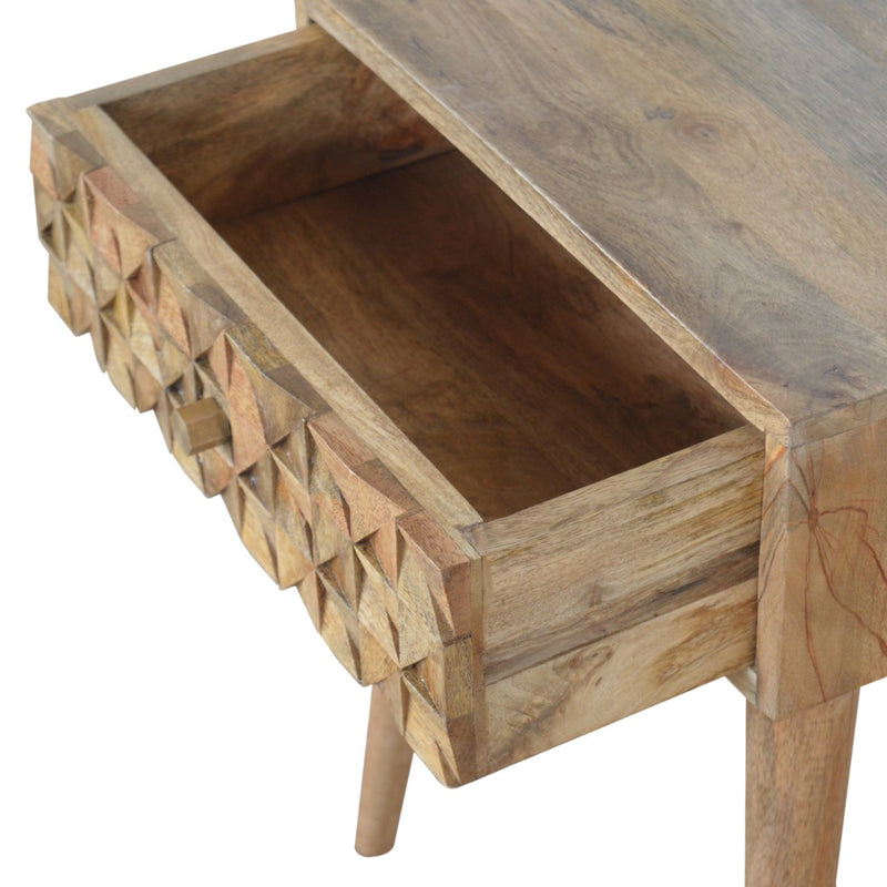 Diamond Carved Nightstand
