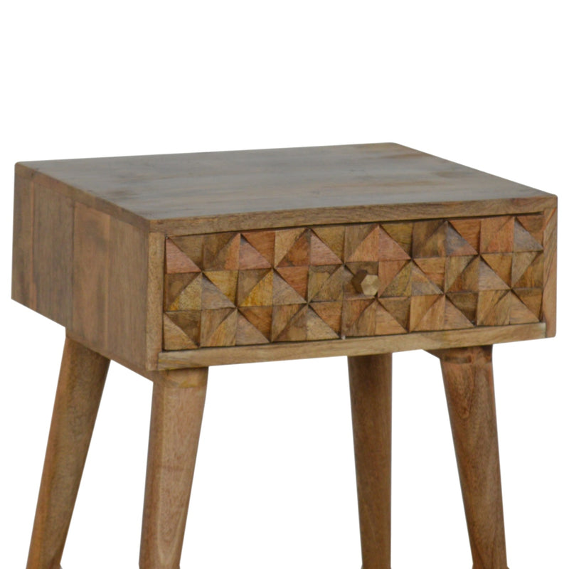 Diamond Carved Nightstand