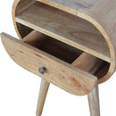Circular Open Slot nightstand Artisan
