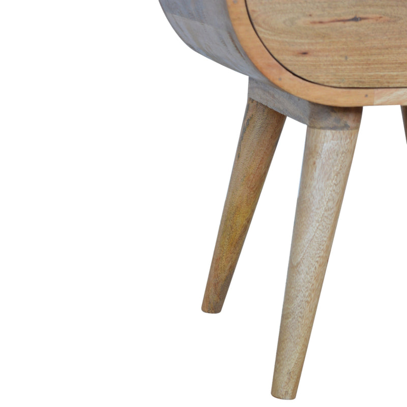 Circular Open Slot nightstand Artisan