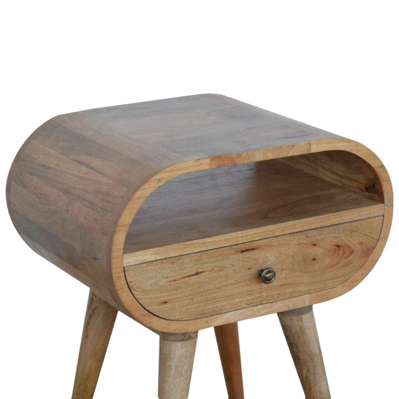 Circular Open Slot nightstand Artisan