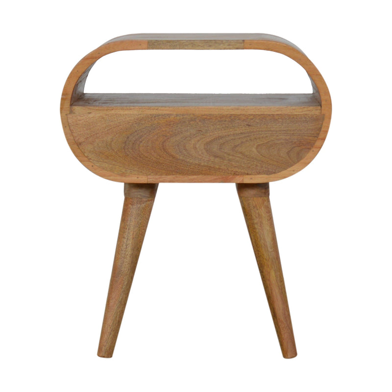 Circular Open Slot nightstand Artisan