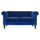 Royal Blue Velvet Chesterfield Sofa