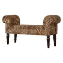 Leopard Print Velvet Bench Artisan