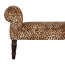 Leopard Print Velvet Bench Artisan
