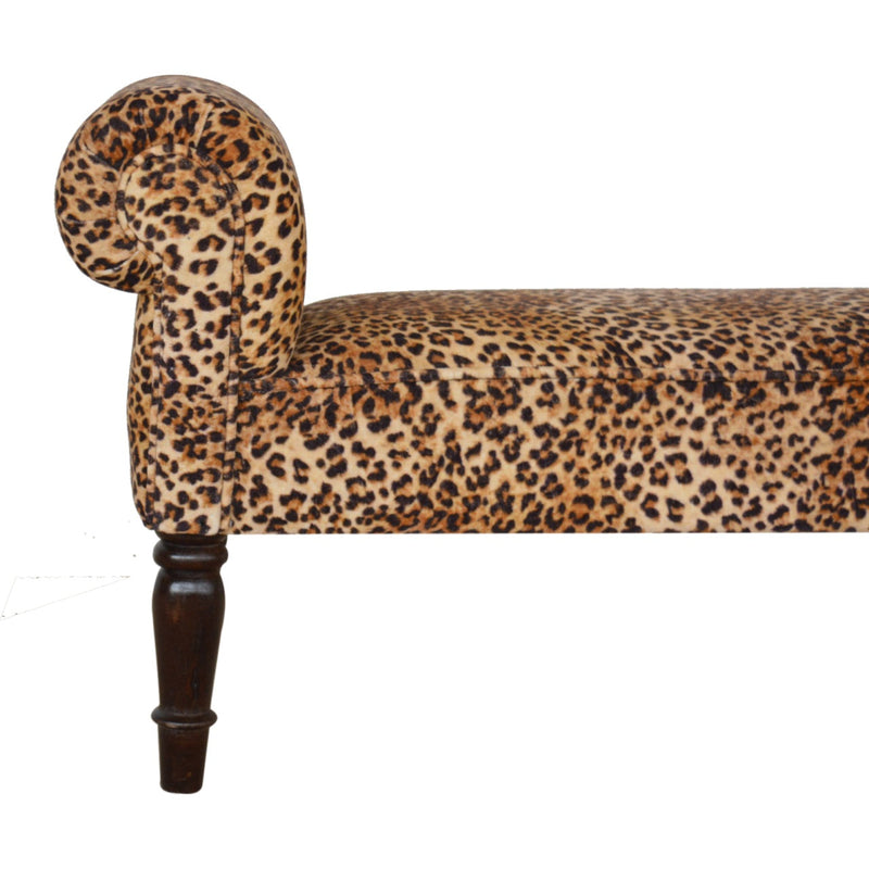 Leopard Print Velvet Bench Artisan