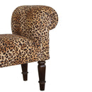 Leopard Print Velvet Bench Artisan