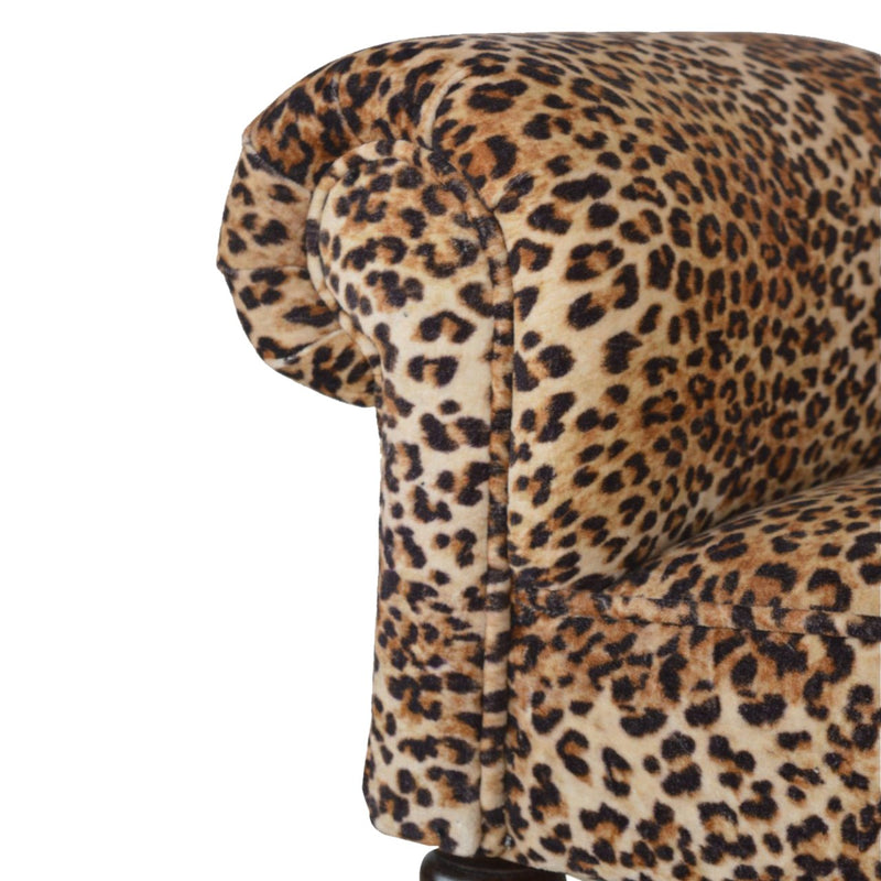 Leopard Print Velvet Bench Artisan