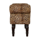 Leopard Print Velvet Bench Artisan
