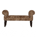 Leopard Print Velvet Bench Artisan