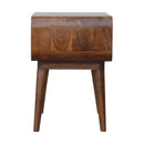 Curved Open Chestnut Nightstand