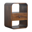 Chestnut Curved Edge nightstand Artisan