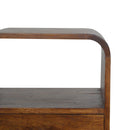 Chestnut Curved Edge nightstand Artisan