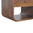 Chestnut Curved Edge nightstand Artisan