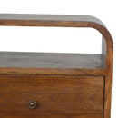 Chestnut Curve 2 Drawer nightstand Artisan