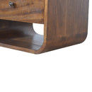 Chestnut Curve 2 Drawer nightstand Artisan