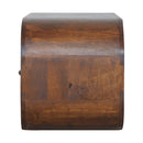 Chestnut Curved Edge Media Unit with 2 Drawers Artisan