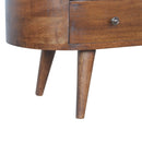 Chestnut 4-Drawers Rounded TV Stand Artisan