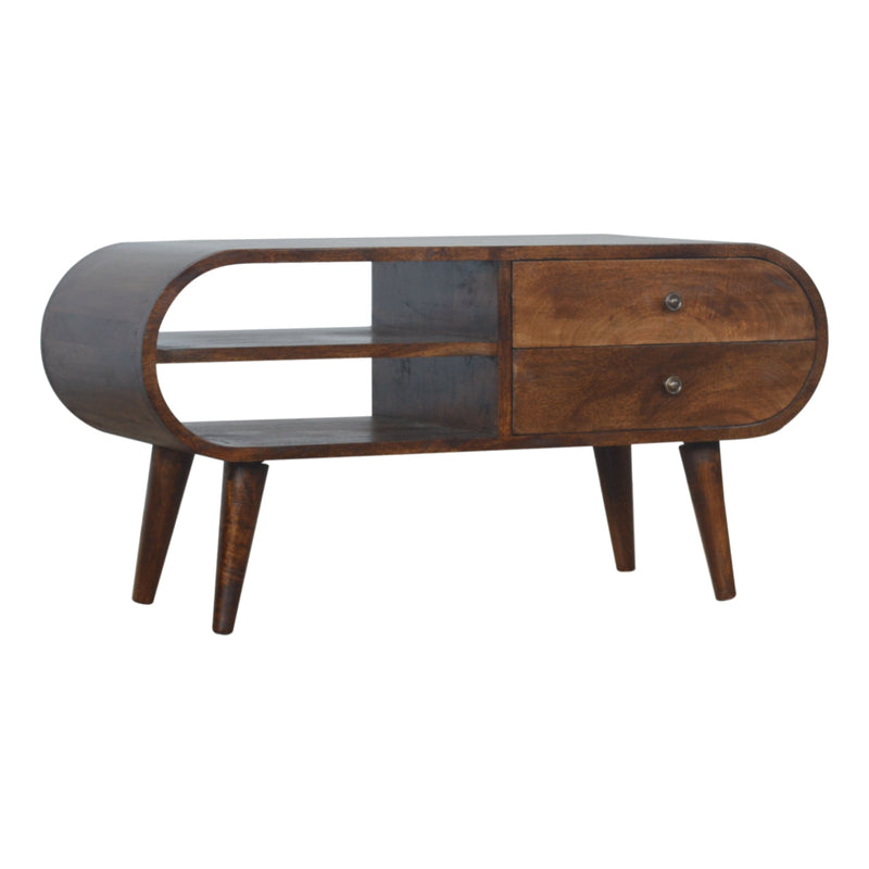 Chestnut Circular Media Unit Artisan