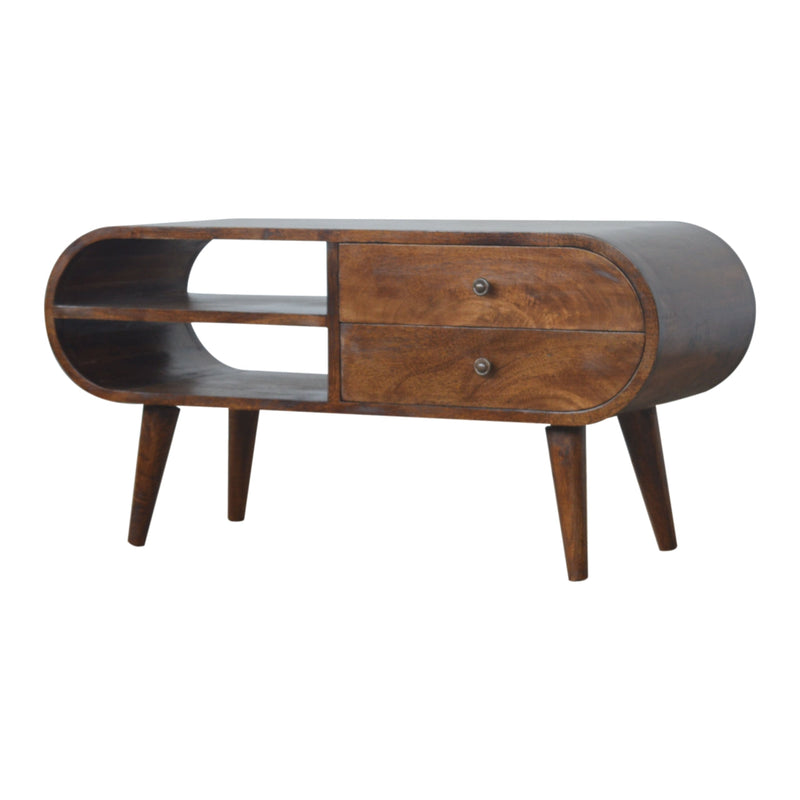 Chestnut Circular Media Unit Artisan