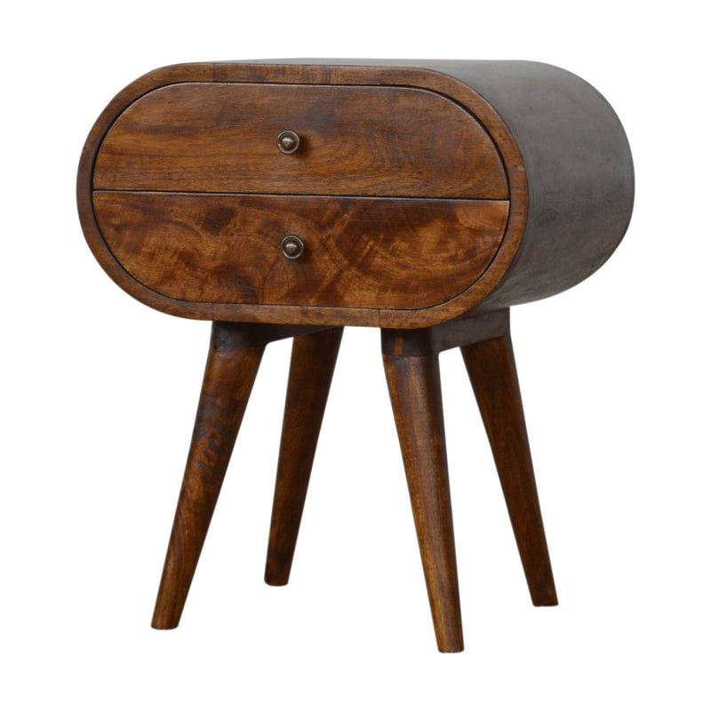 Chestnut Circular nightstand Artisan