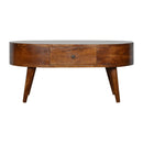 Chestnut Rounded Coffee Table Artisan