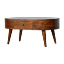 Chestnut Rounded Coffee Table Artisan