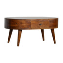 Chestnut Rounded Coffee Table Artisan